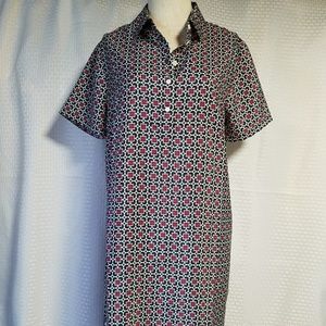 Women's J. Crew navy print dress
